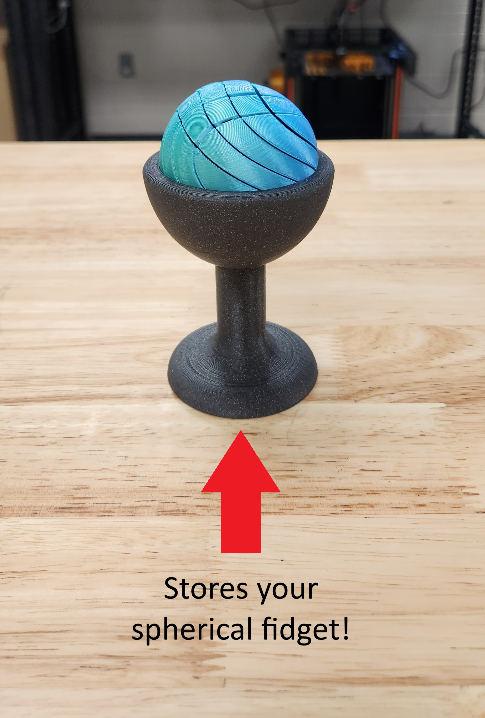 Slime Ball Holder | 58mm Fidget Sphere Display Goblet
