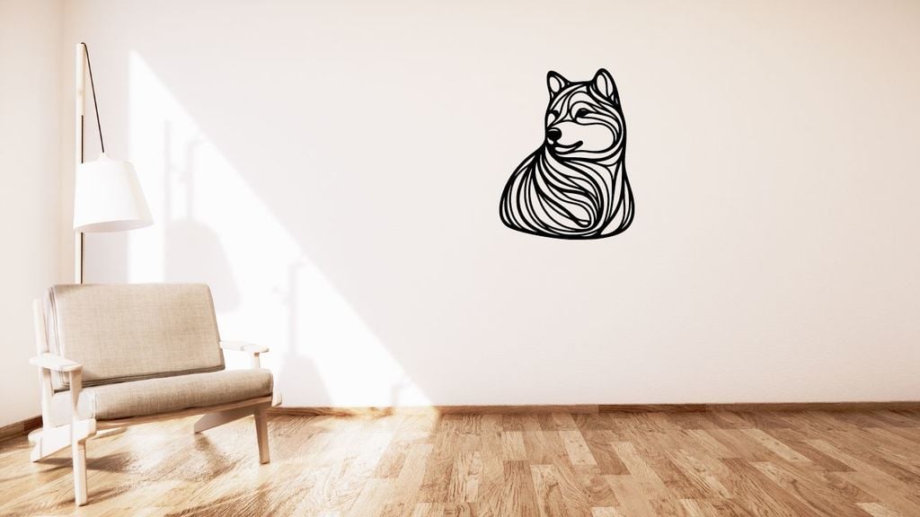 Dog / Pes shiba-inu wall decoration