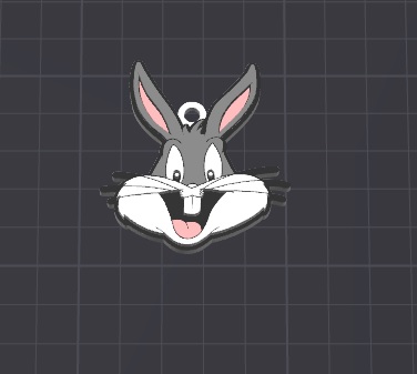 cartoon character bugs bunny keychain / necklace charm