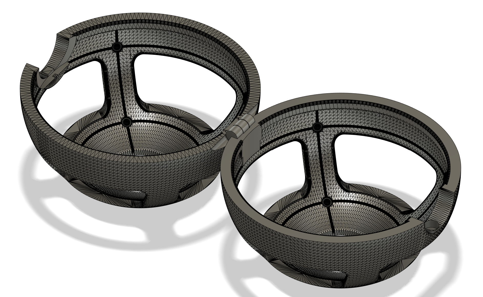 Pokeball Hinge 3D model thumbnail