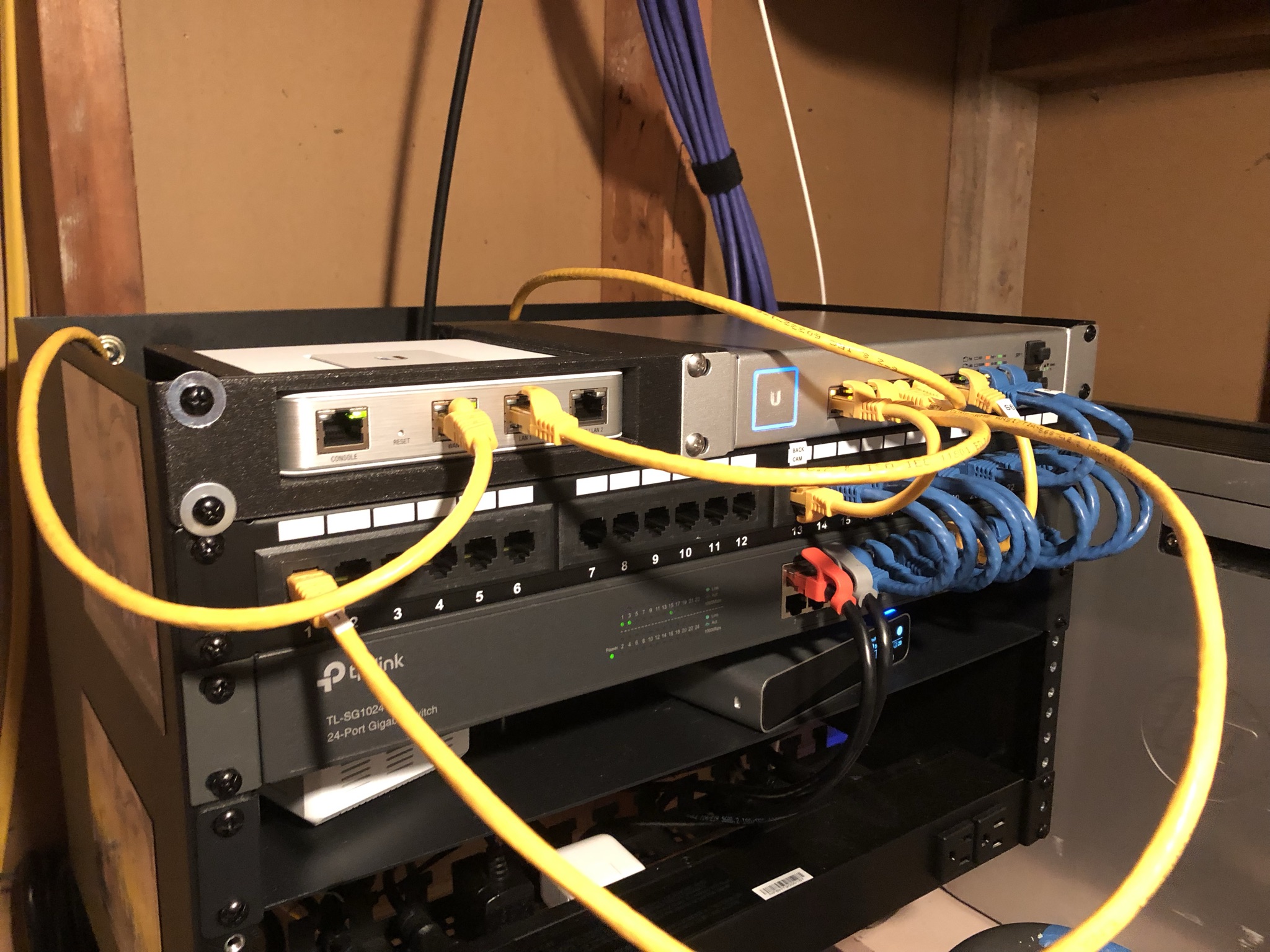 Unifi USG Rack Mount Adapter with Cooling