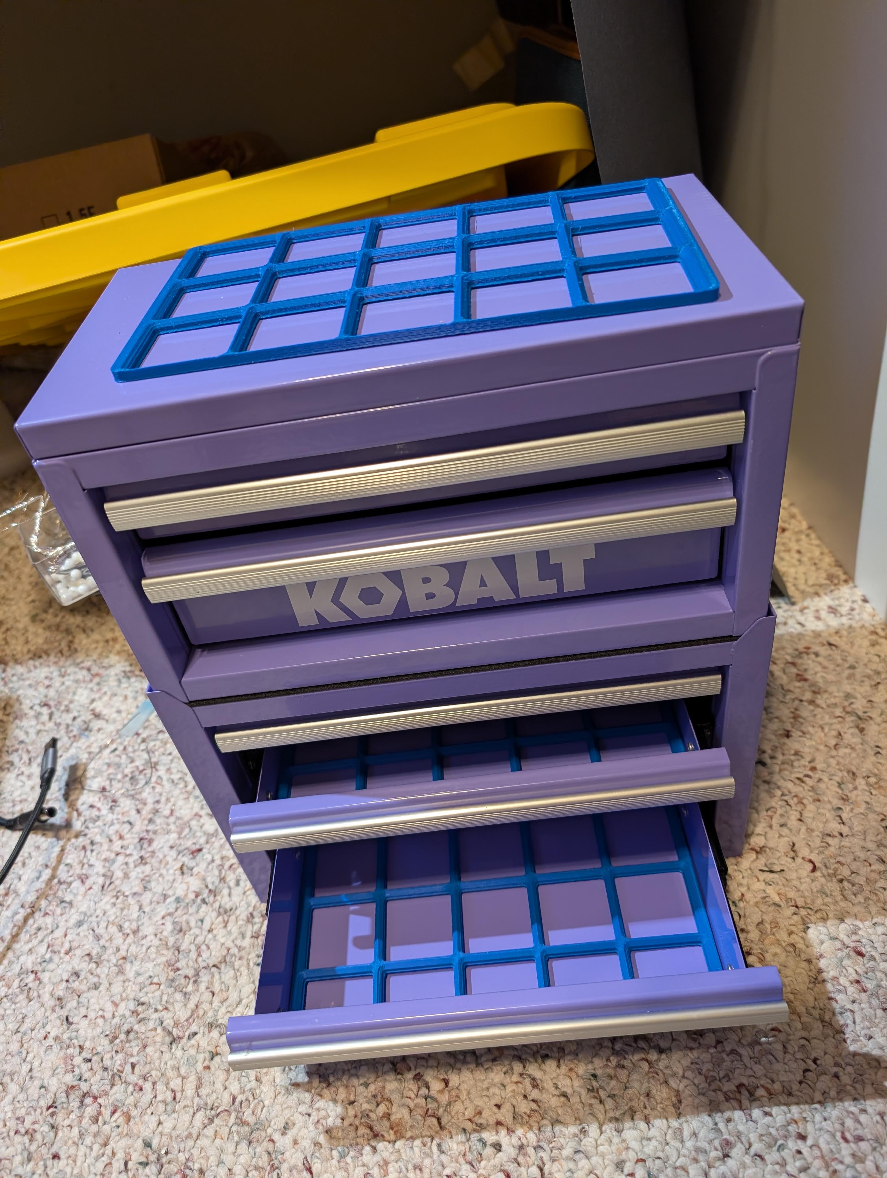 Kobalt Mini Toolbox NEW SMALLER SIZE Gridfinity Baseplate