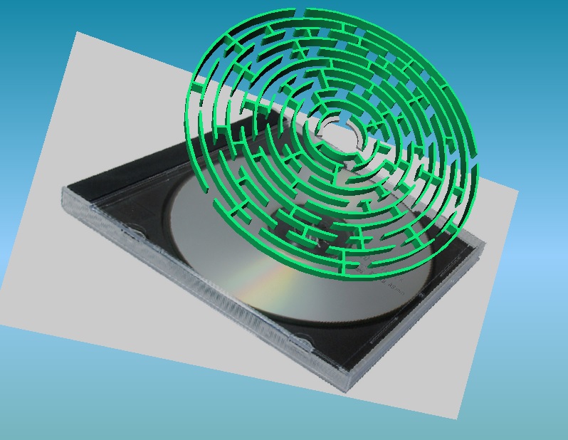 Labirinto circolare per custodia CD/DVD