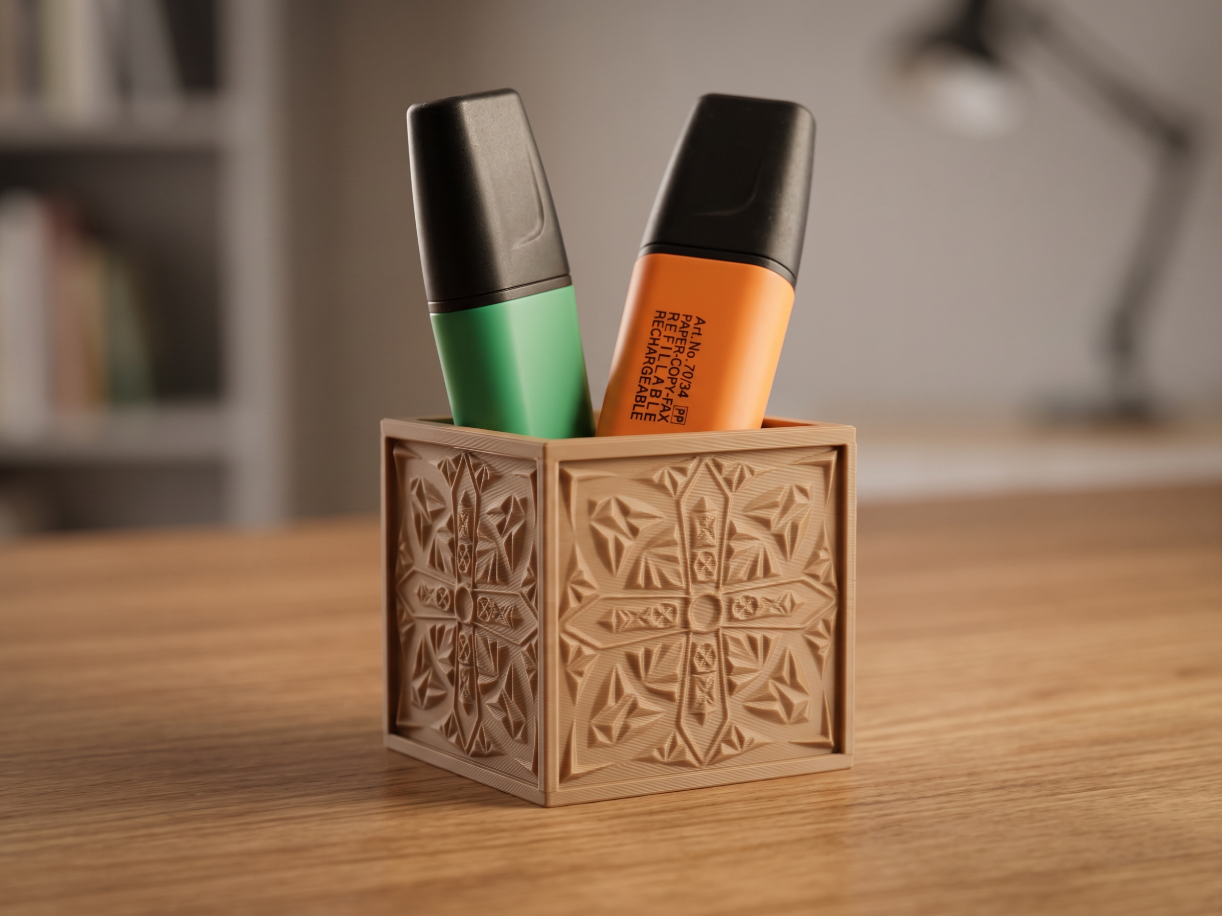 Woodcarved Marker Orgainzer