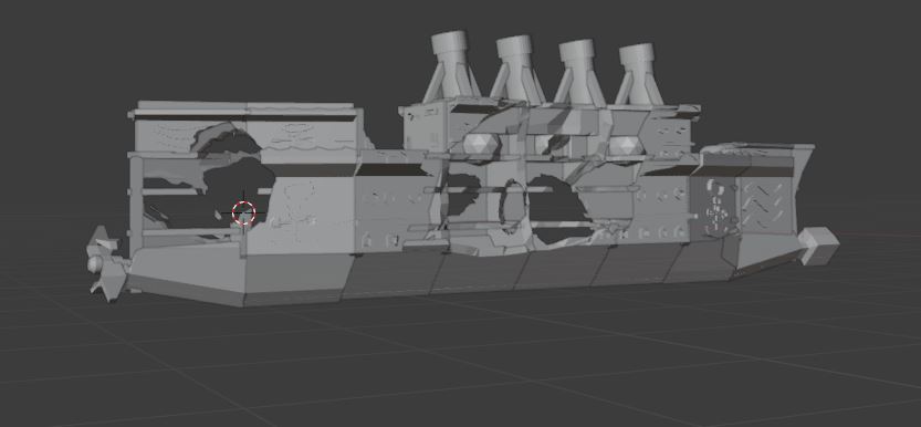 Wrecked Ship model for aquarium or general prop use.