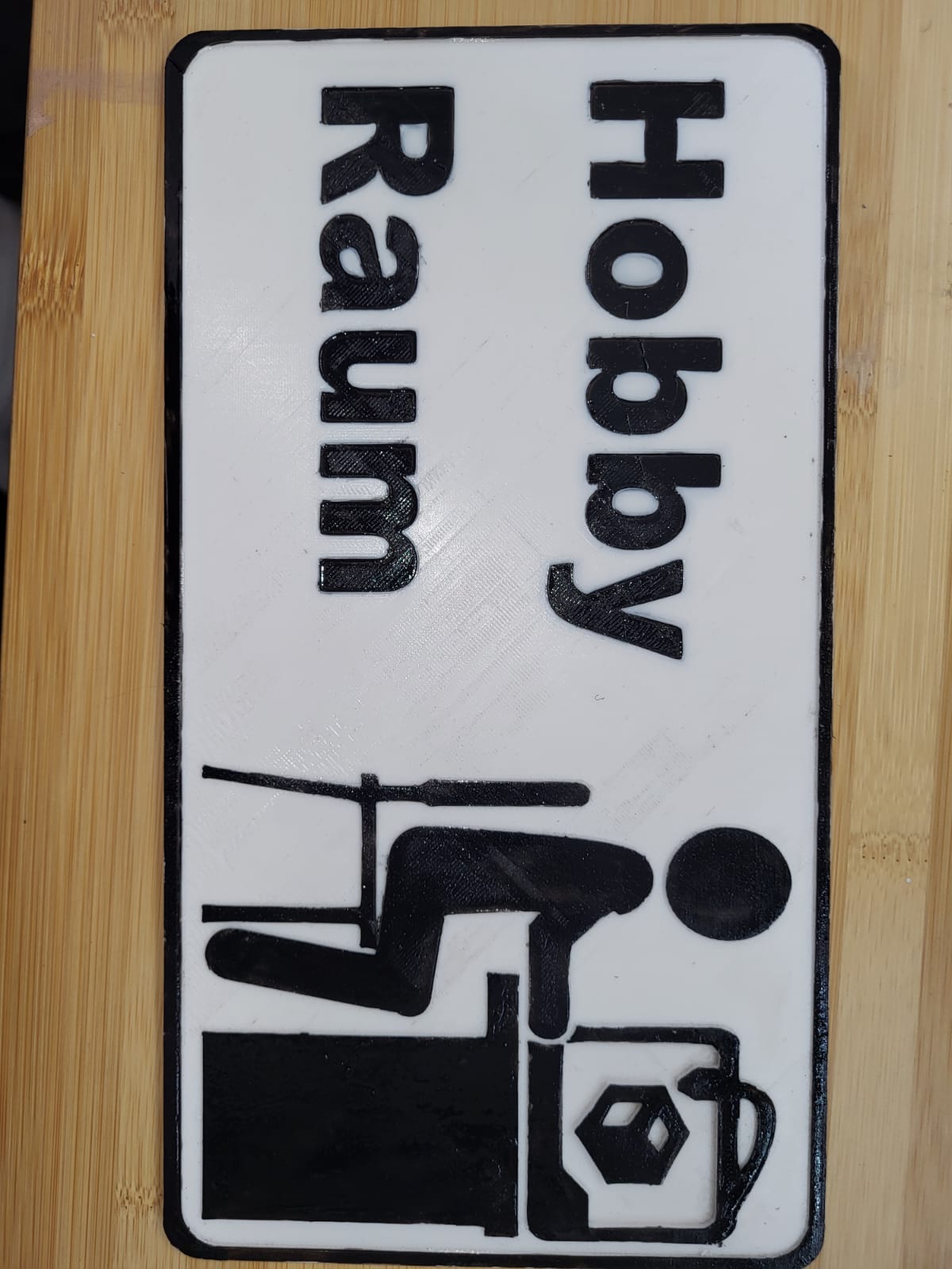 Schild 3D-Hobbyraum