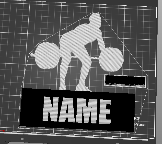 Weightlifter man/woman magnetic model