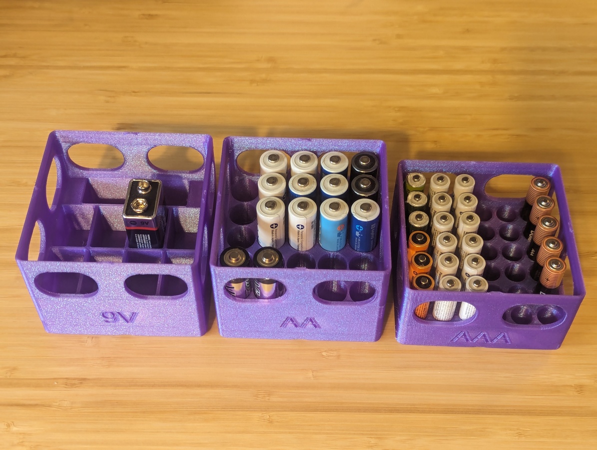 Miniatura 2 do modelo 3D Gridfinity Battery Bins (remix)