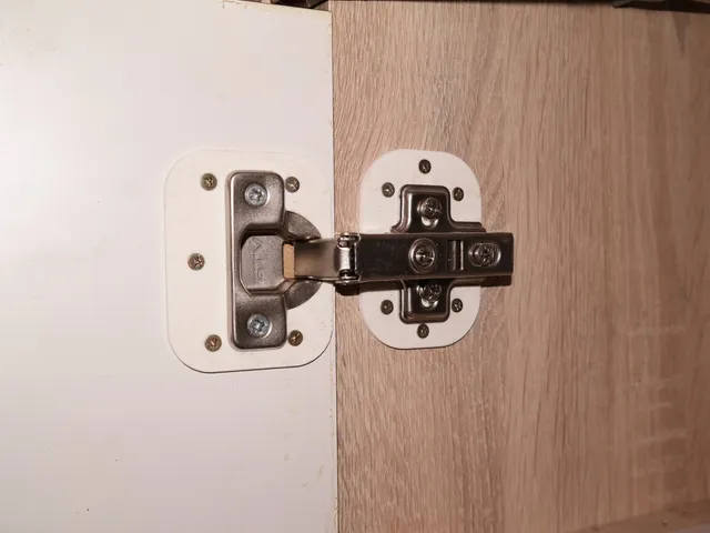 Furniture hinge repair plate