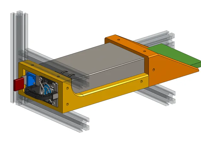 Rack mount for Dell 2000W PSU and breakout board