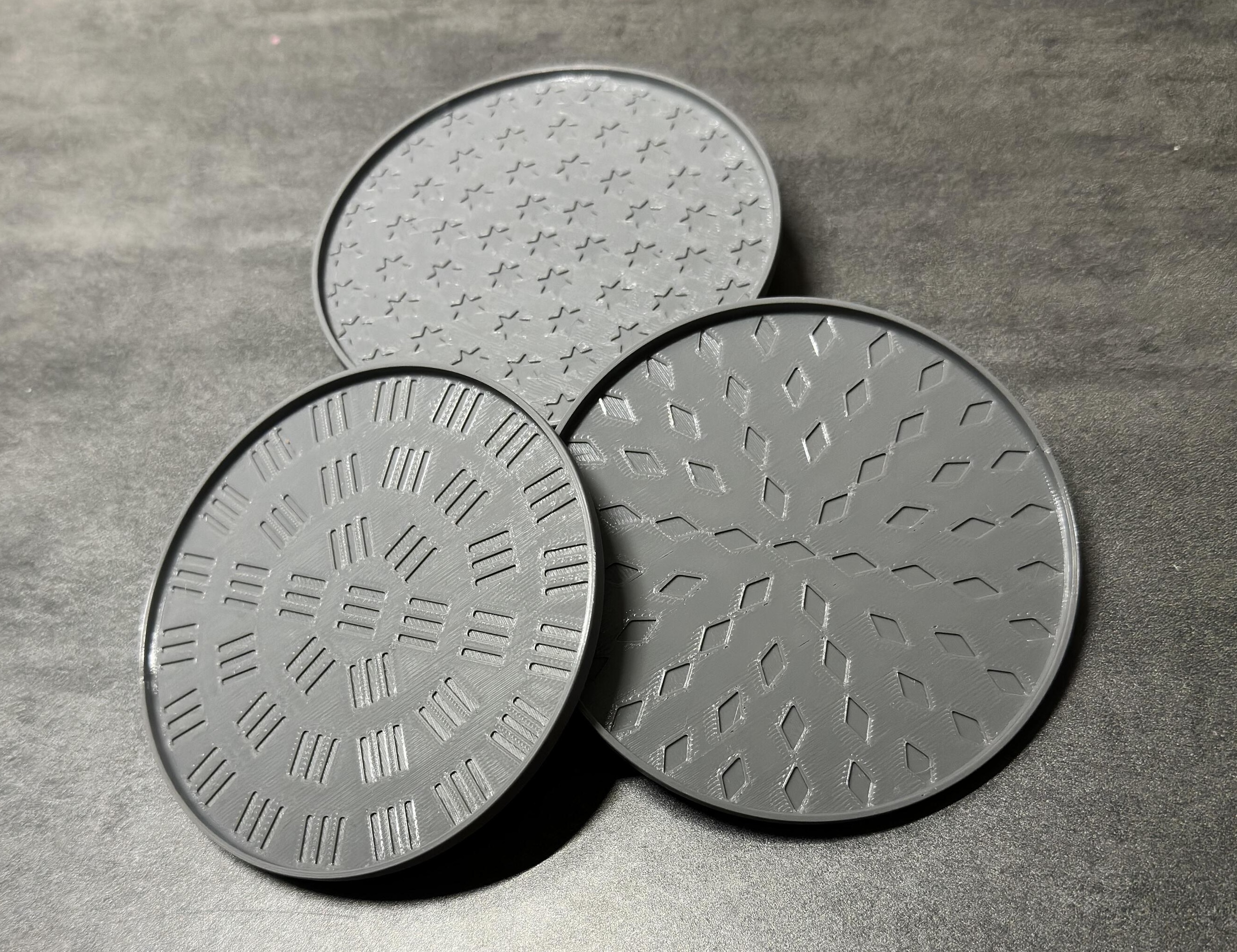 Coasters with patterns galore