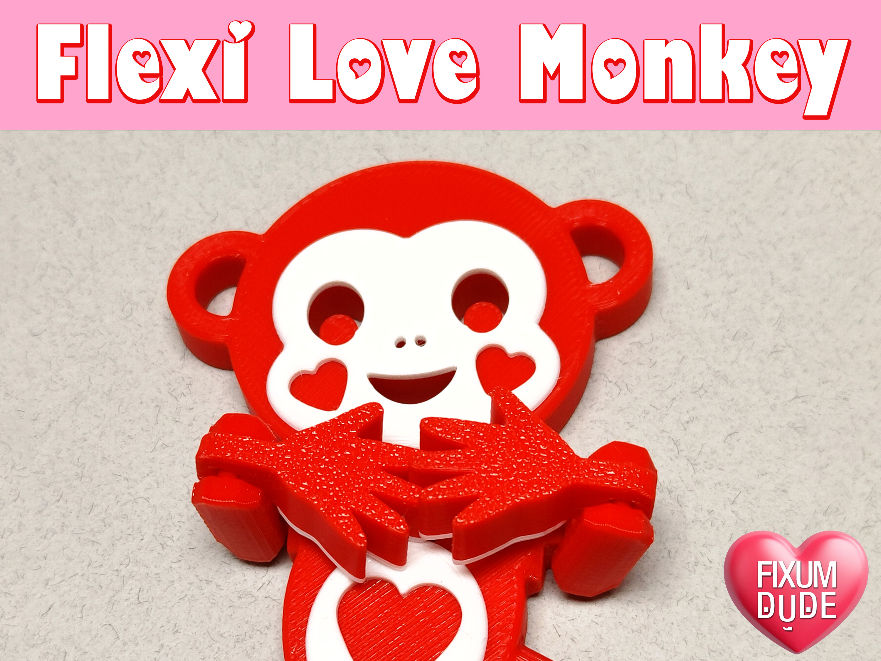 Miniatura 2 do modelo 3D Flexi Love Monkey