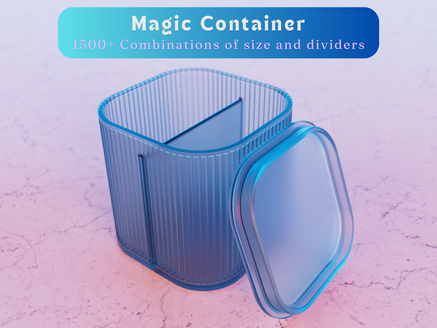 Magic Container: Multiple Sizes with Dividers and Lid