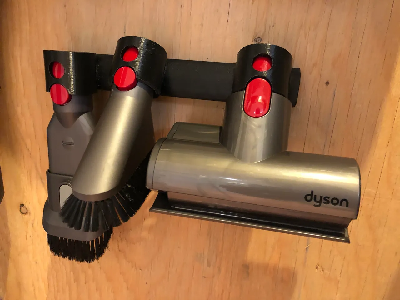 Triple Dyson Accessory Wall Mounted Holder by s_chen Download free STL model |