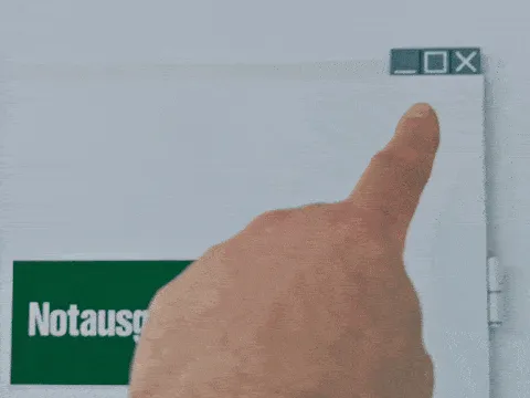 Witziges Windows Fenster Emblem, minimieren / maximieren / schließen
