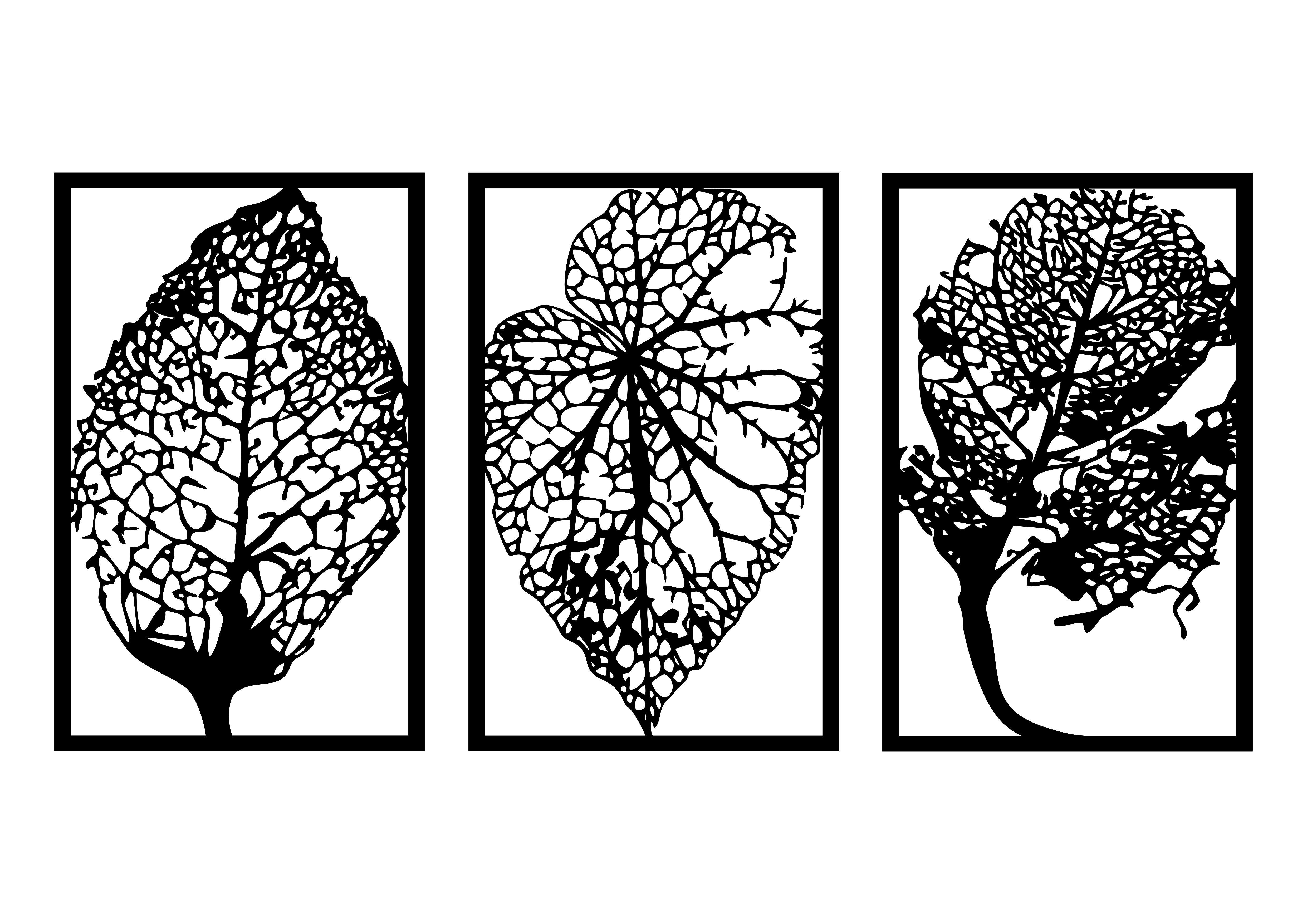 Autumn Leaves Leaf 3 set of wall art home decoration decor