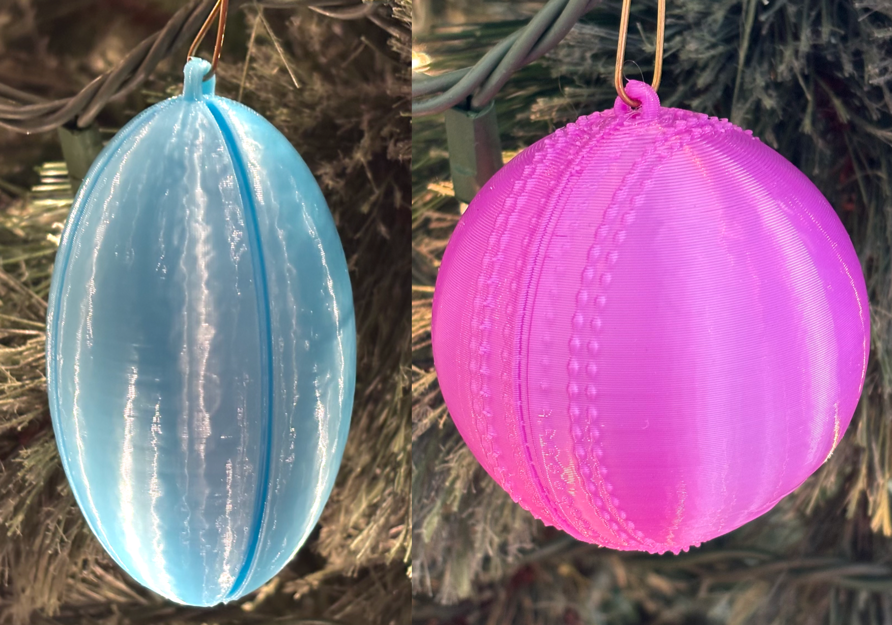 Cricket and Rugby Ball and Ornament