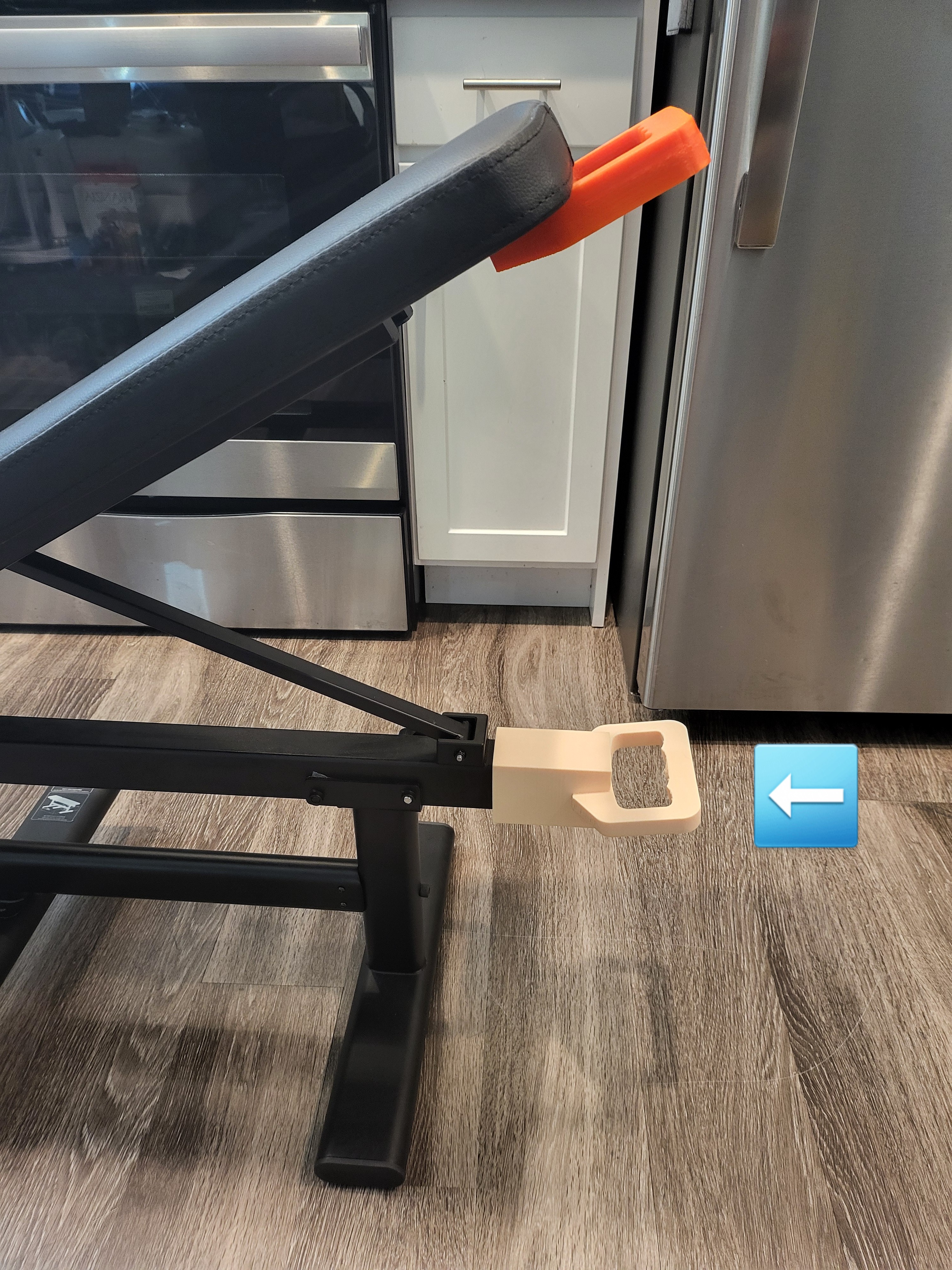 Speediance incline bench handle for moving bench after adding wheels