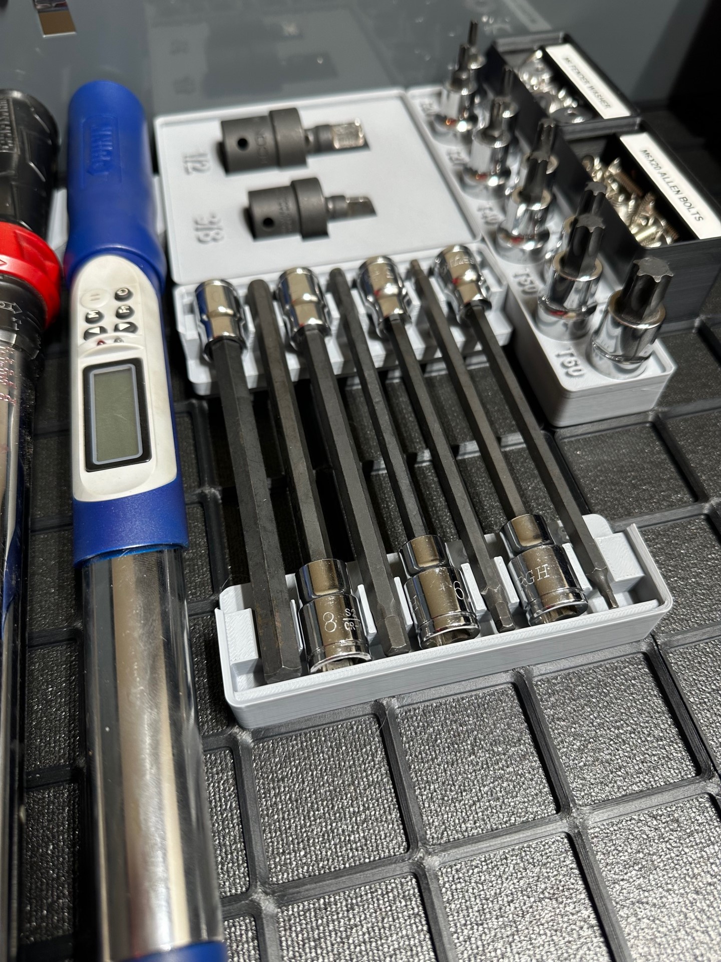 Gridfinity Pittsburgh Long Reach Hex Bit/Allen Holder - 3/8" Drive - Metric & SAE **UPDATE**
