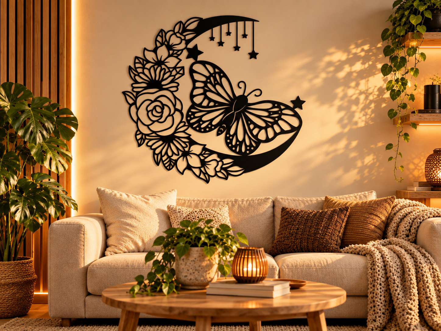 WallArt - Butterfly Flowers 004