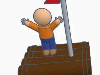 Simple Man on Raft by m22 | Download free STL model | Printables.com