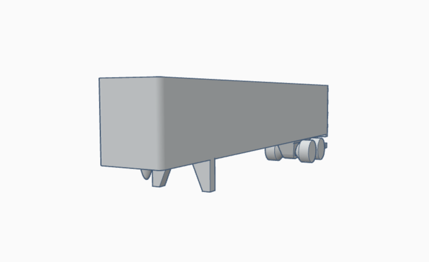 Mini 53 foot Dry Van B Trailer