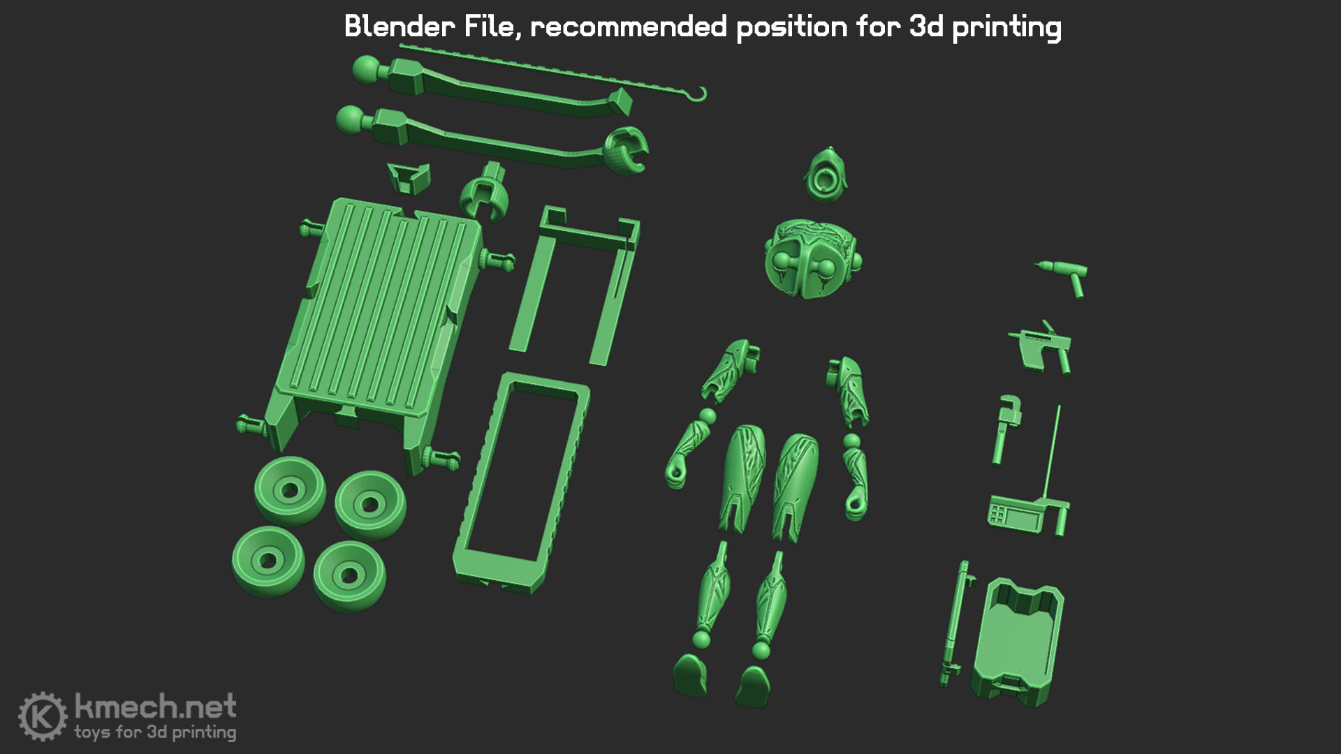 Pilot Mechanic Action Figure 1/18 by Kmech Toys Download free STL