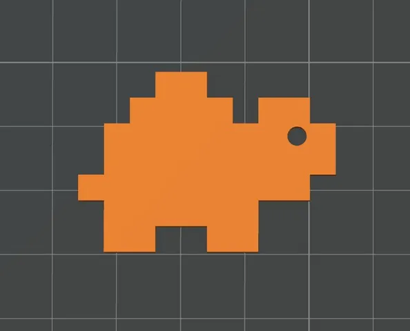 Sweet 32 bit pixelart tortoise (Schildkörte) keychain (Schlüsselanhänger)