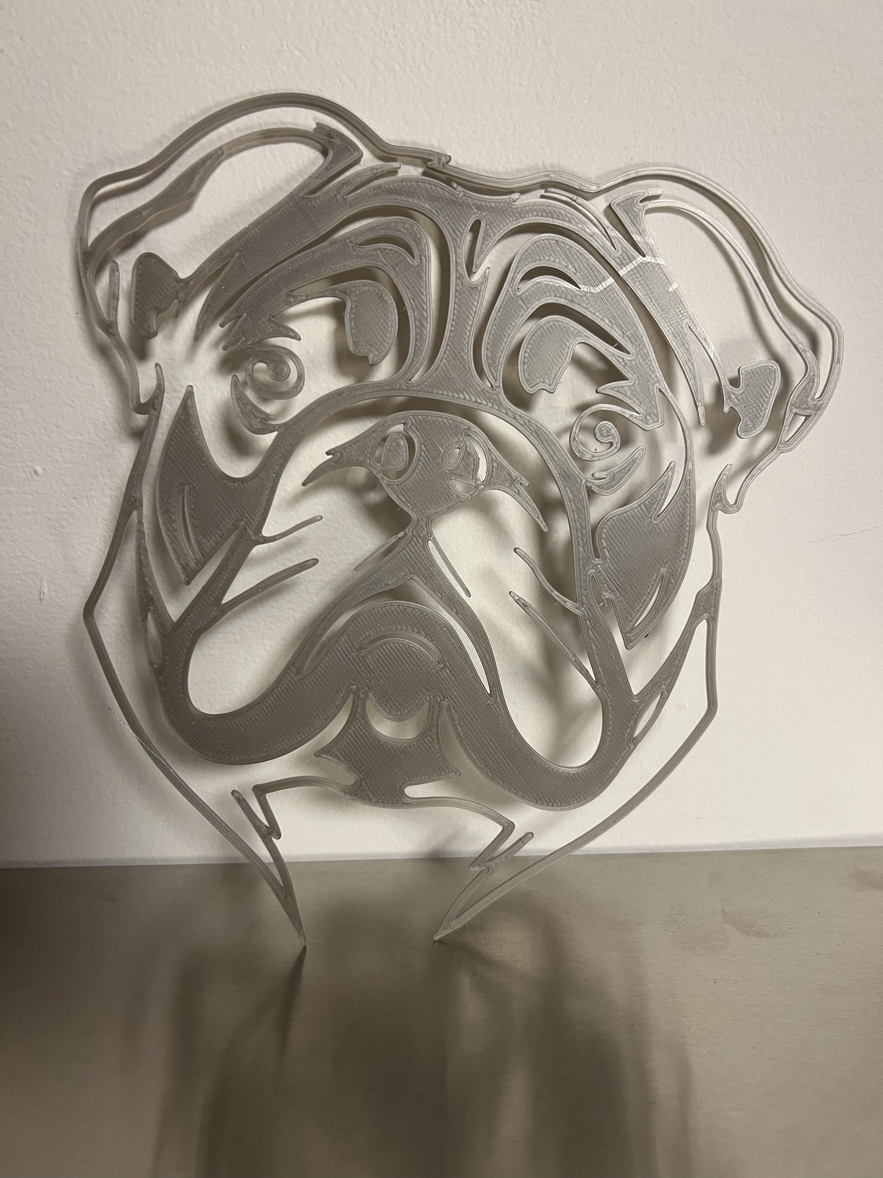 Bulldog silhouette wall art