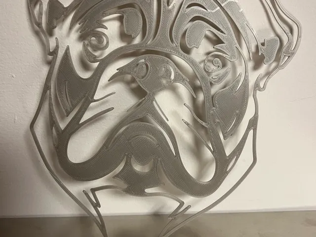 Bulldog silhouette wall art