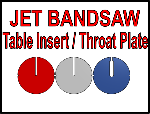 Jet Bandsaw Table Insert (Throat Plate)