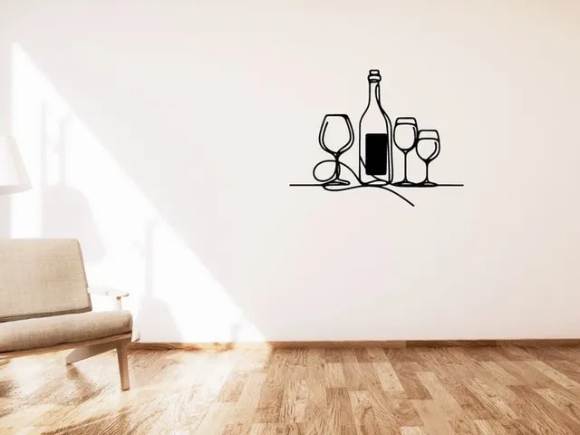 Wine and glasses / Víno a sklenky wall decoration