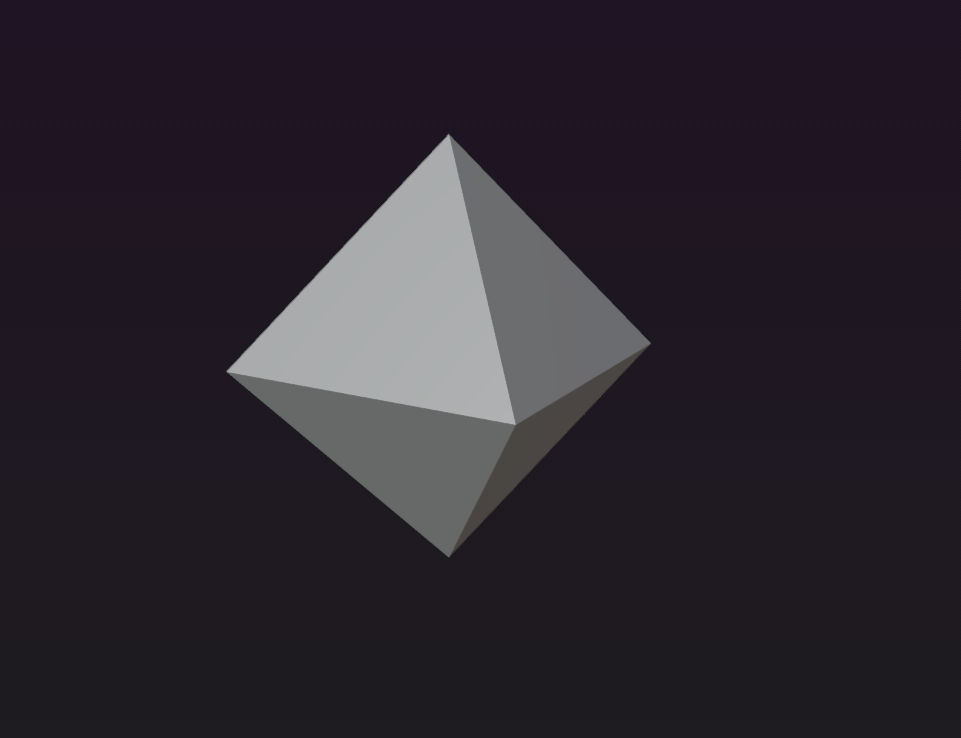 Even Lower Poly Sphere (Regular Octahedron) 3D model thumbnail