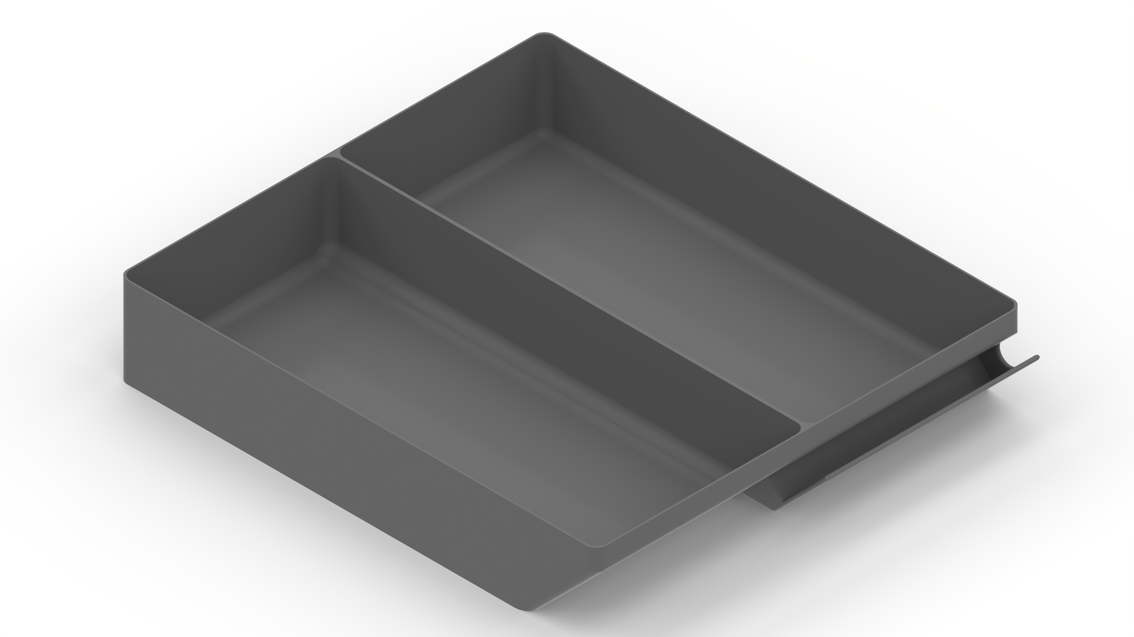 catch all tray with usb hub slot