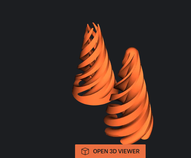 Cone figet spiral spinner