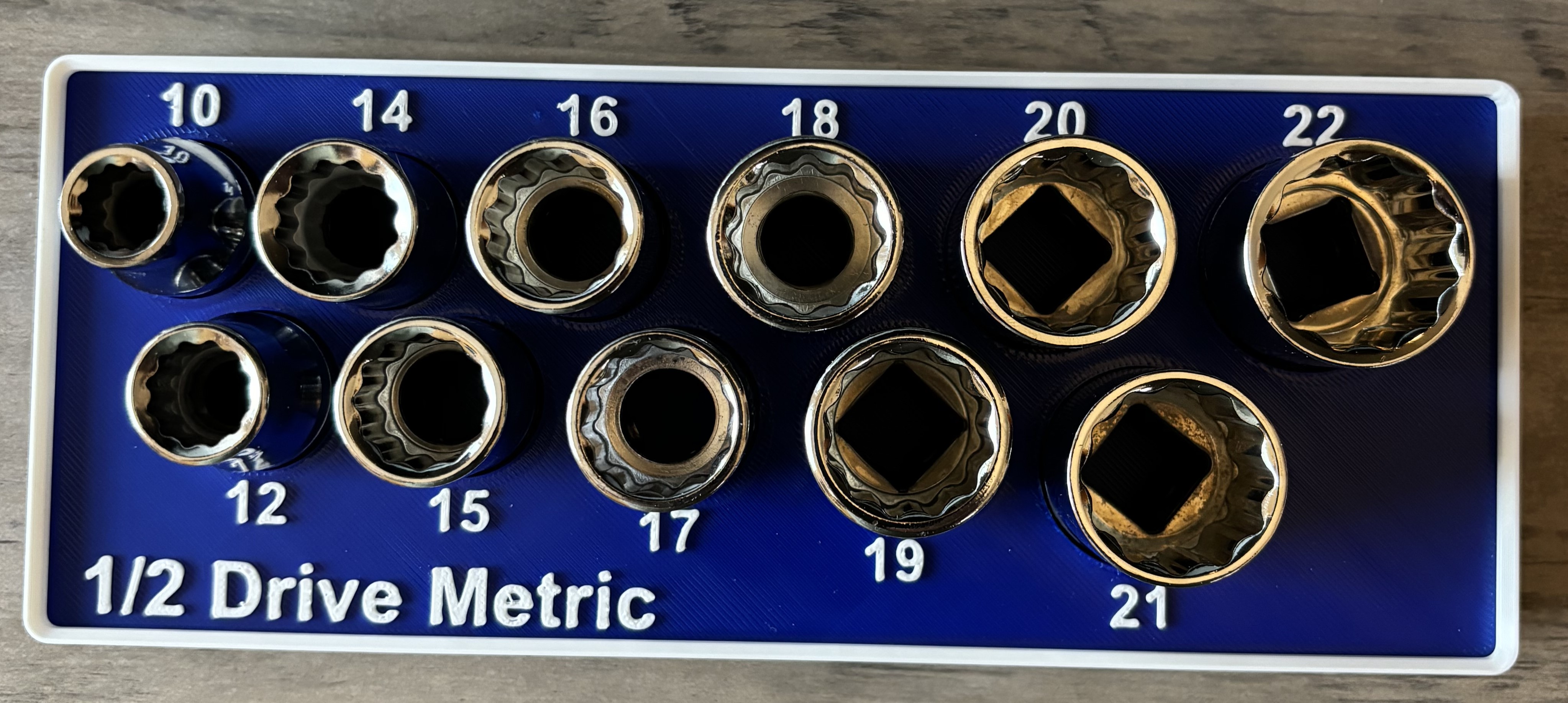 Gridfinity Socket Holders, 1/2