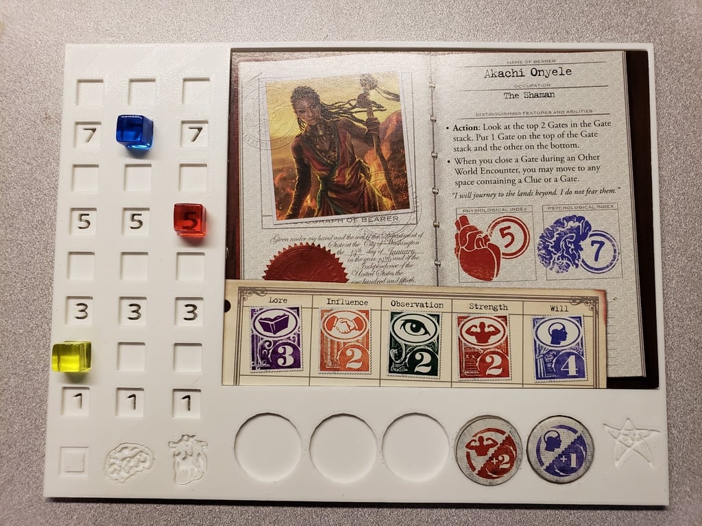 Eldritch Horror Player Board Mk2