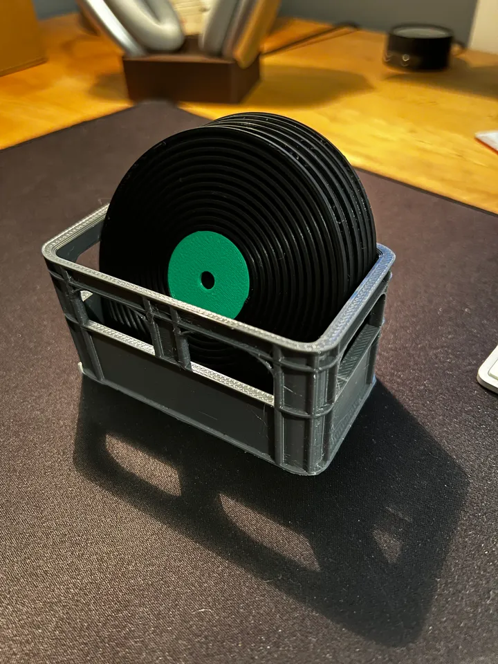 Record coaster crate by jrieck Download free STL model