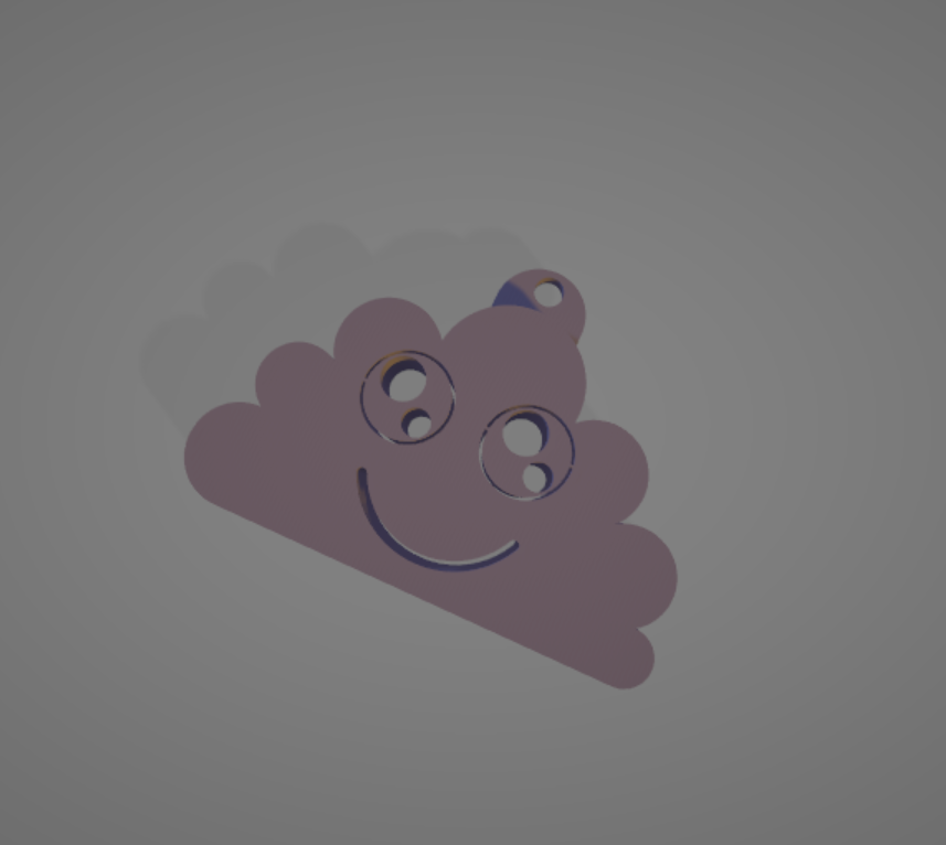 Cute cloud key chain