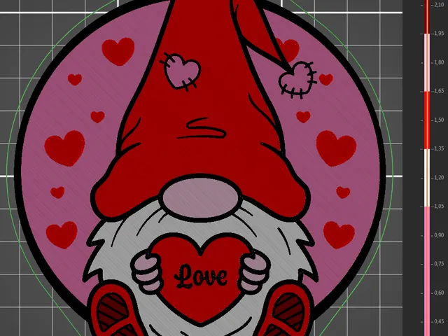 Valentine Gnome - Love; decoration gift