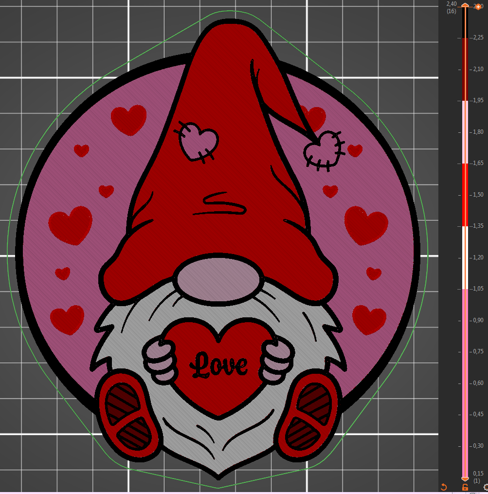 Valentine Gnome - Love; decoration gift