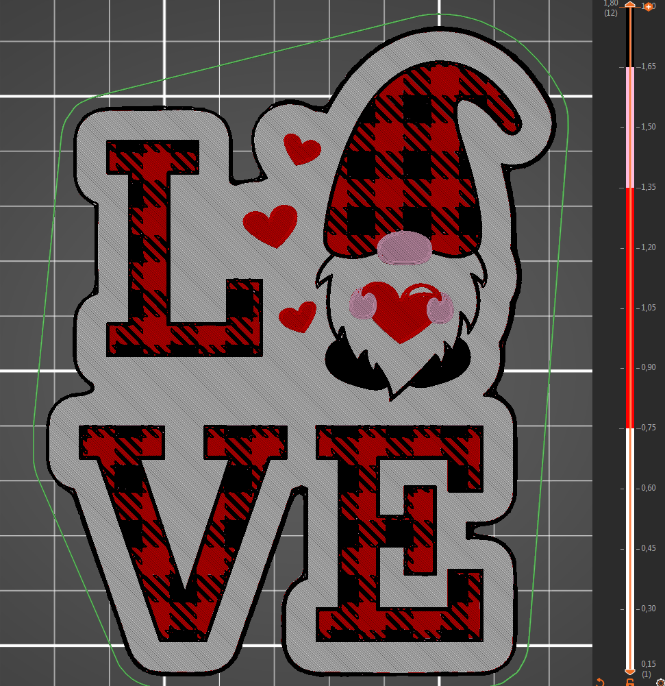 Valentine Gnome - Love; decoration gift