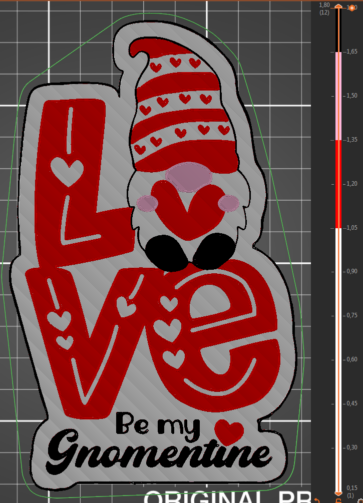 Valentine Gnome - Love; decoration gift