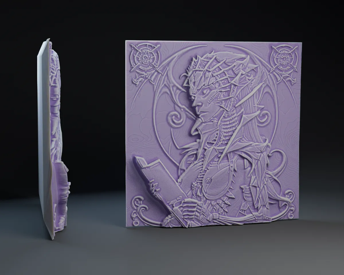 nightsister-necromancer-reading-from-the-book-of-shadows-by-peter-farell-download-free-stl-model-printables-com