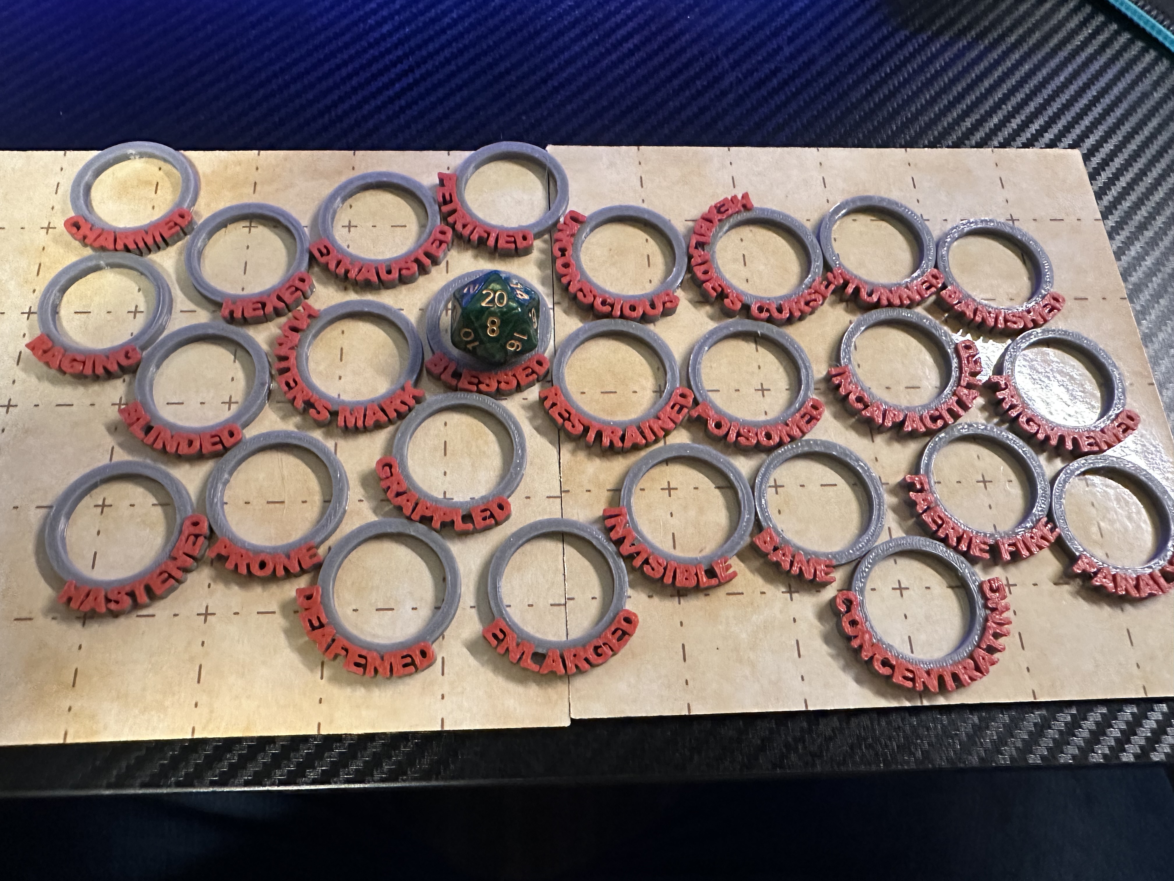 Customizable D&D 5E Condition Rings