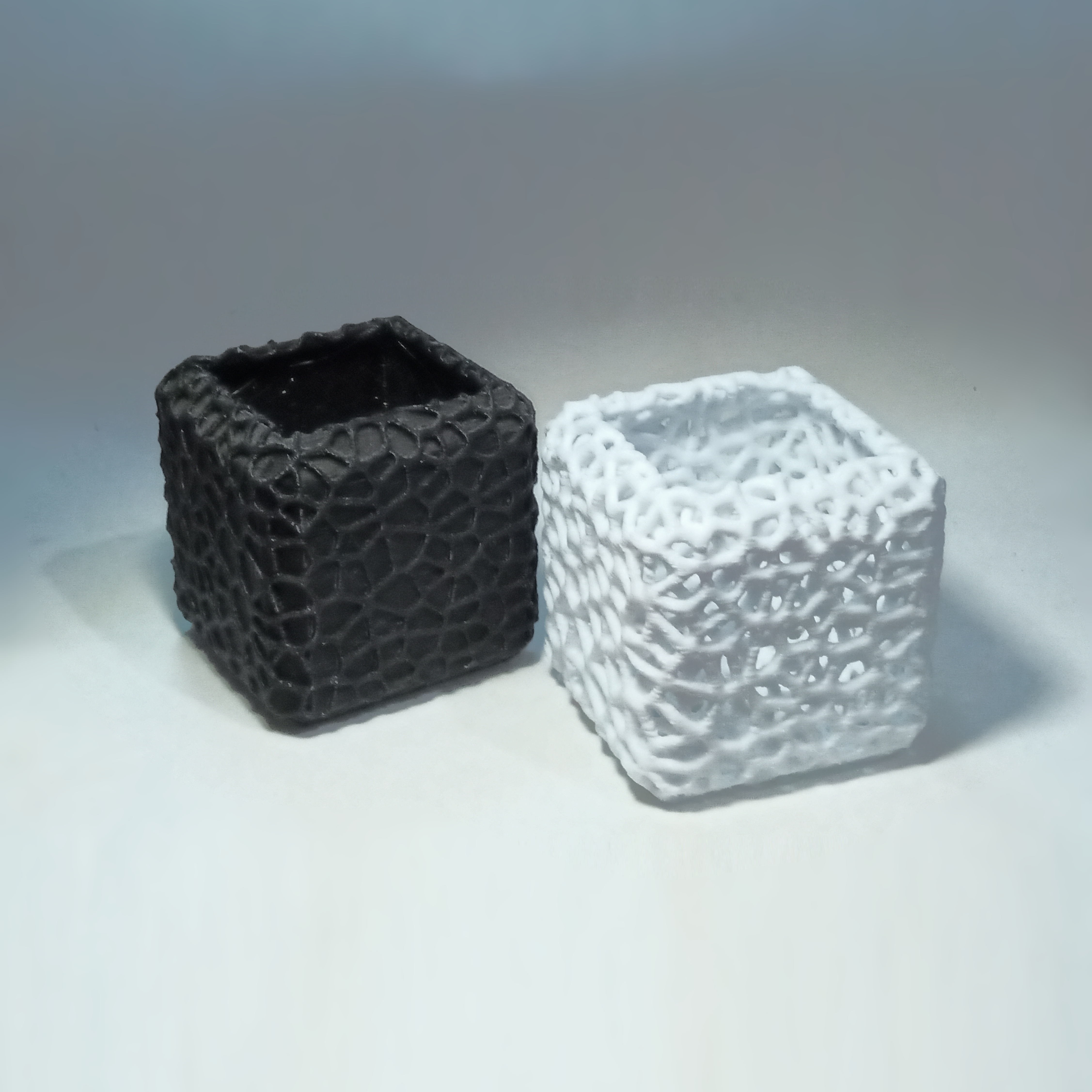 Voronoi cubic planter for aquarium