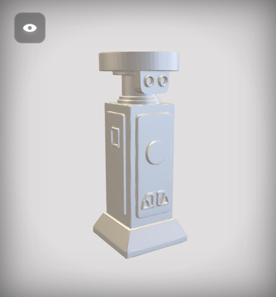 Totem Futurista Robótico - Diseño para Impresión FDM