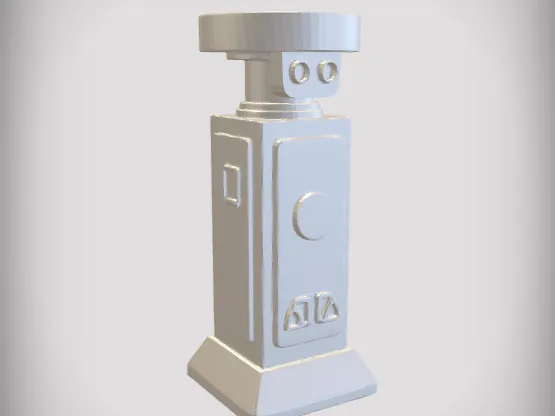 Totem Futurista Robótico - Diseño para Impresión FDM