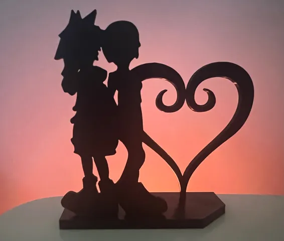 Sora & Kairi KHs Silhouette Decor