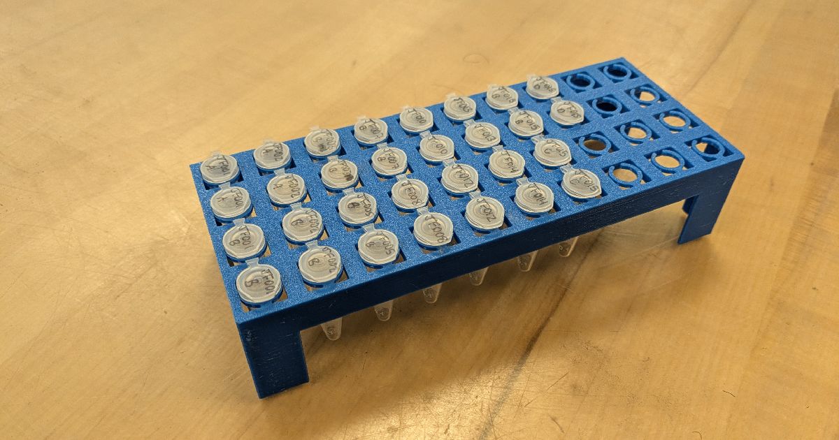 Eppendorf (Microcentrifuge) Tube Rack by GeoffP | Download free STL ...